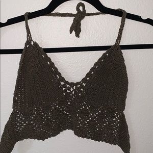 Olive crochet bralette